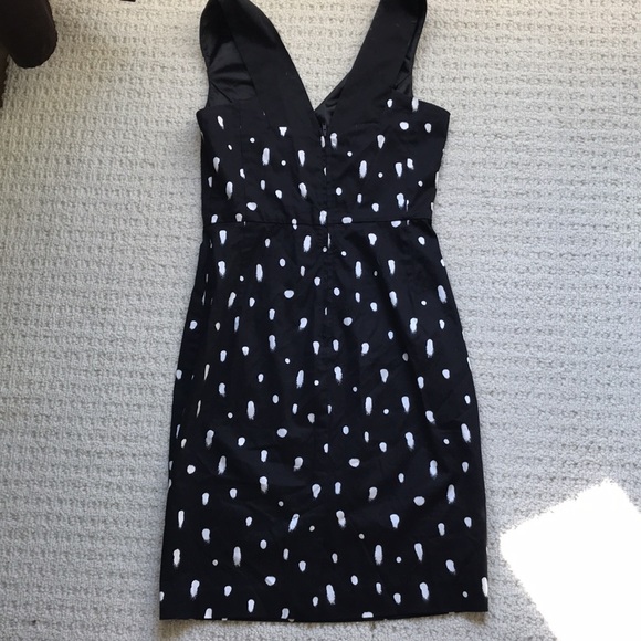 French Connection FCUK Black & White Sleeveless Sheath Dress Back Zip size 4 XS - Picture 6 of 9